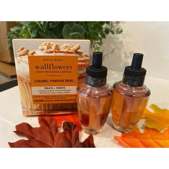 Bath & Body Works “Caramel Pumpkin Swirl” New Boxed Set Wallflower Refills - Picture 1 of 4